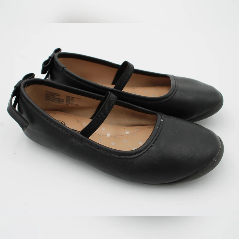 Wonder Nation Toddler Ballet Flats w/ Bows | Size 10 - Picture 2 of 5